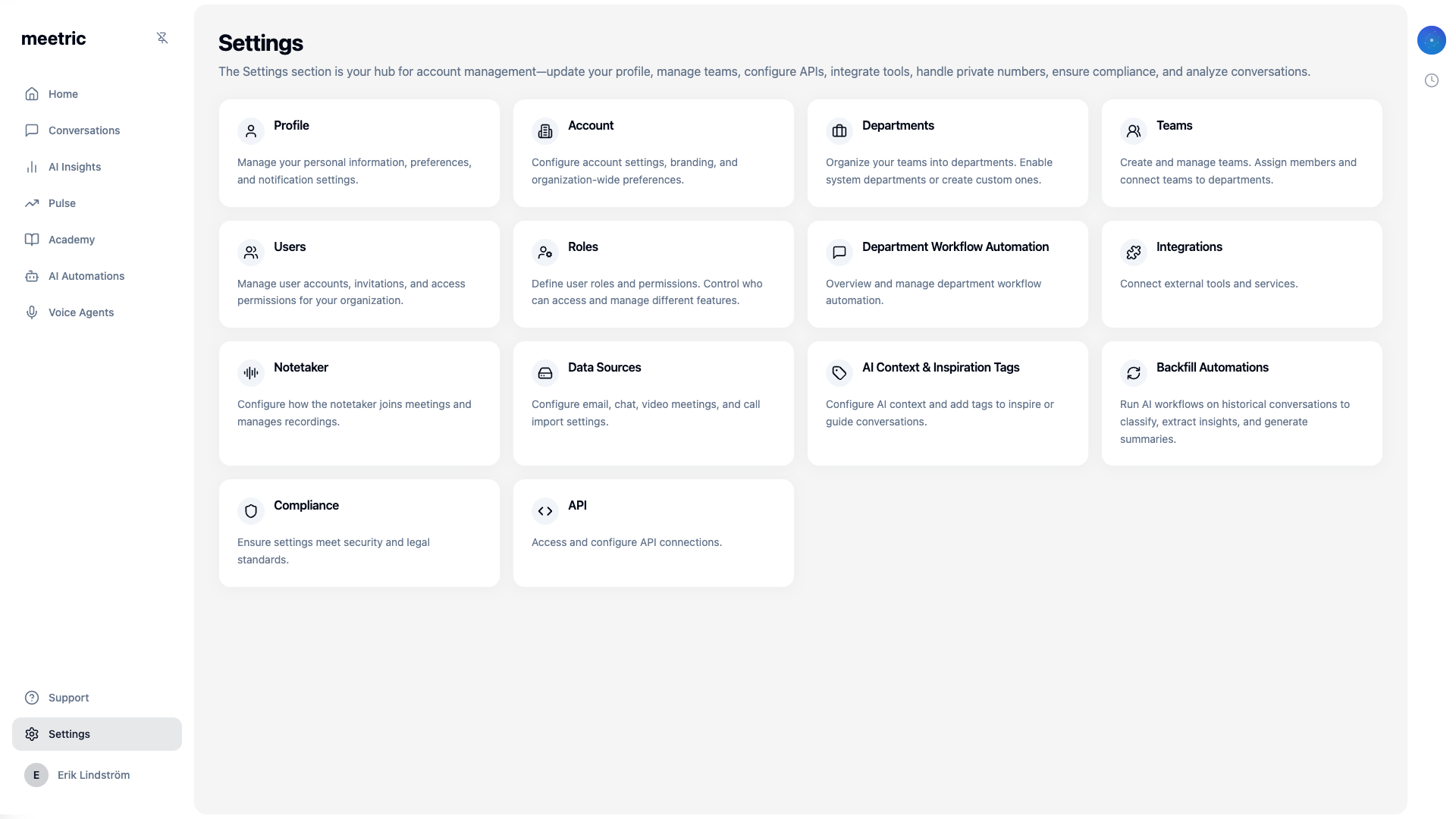 Calendar integration setup