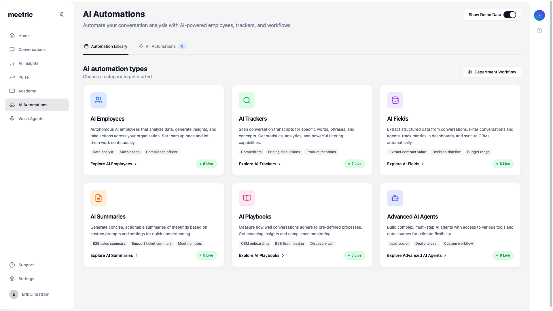 Keyword Tracker analytics dashboard